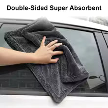 Toalla de lavado de autos SEAMETAL de 1200 g/m², microfibra de doble cara, ultraabsorbente, para limpieza y secado, accesorios de lavado.